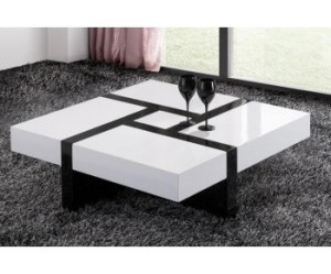table basse noir et blanc