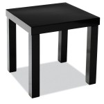 table d'appoint laquee noire