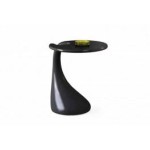 table d'appoint laquee noire