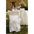 housse de chaise mariage blanc