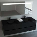meuble salle de bain noir