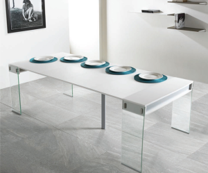 table console verre extensible