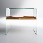 table de chevet design en verre