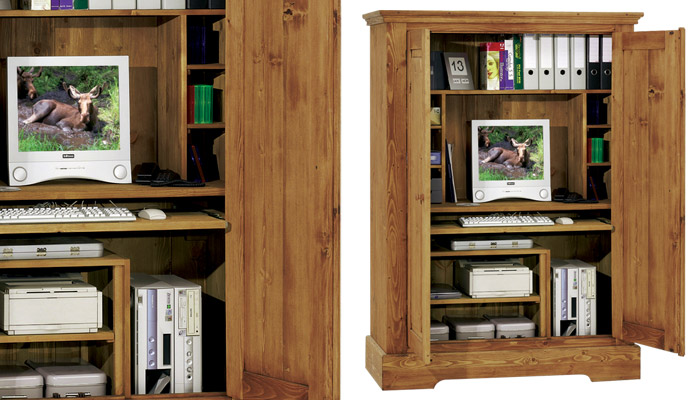 armoire de bureau en pin