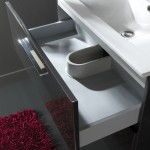armoire salle de bain gris laque