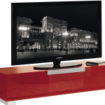 meuble tv bas rouge