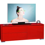 meuble tv bas rouge