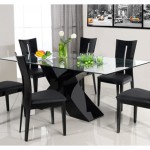 table a manger noire laquee