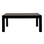 table a manger noire laquee