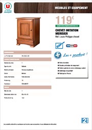 table de chevet super u