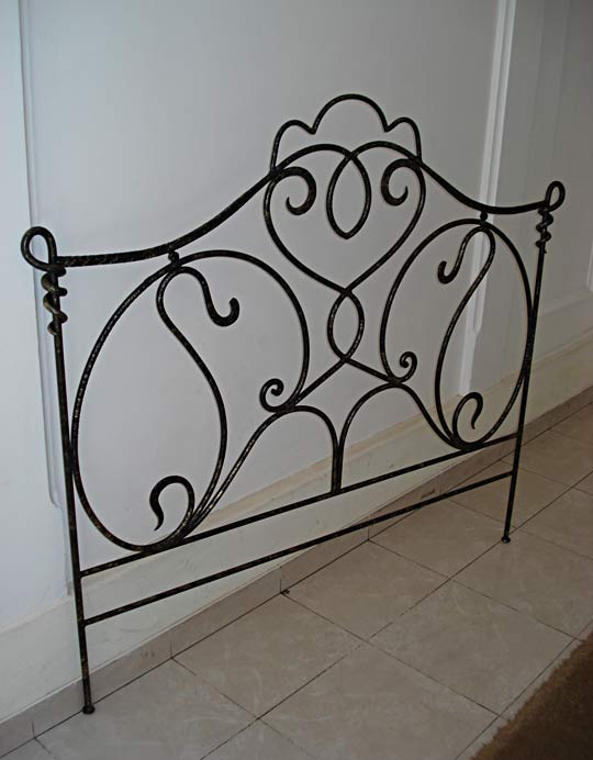 tete de lit fer forge 160