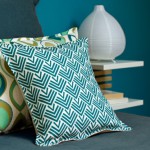 coussin deco turquoise