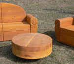 fauteuil salon bois massif