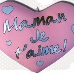 coussin je t'aime maman