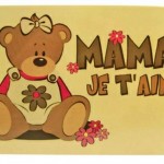 coussin je t'aime maman