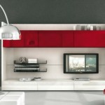 meuble design rouge