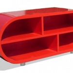 meuble design rouge laqué