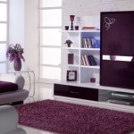 meuble salon violet