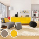 tapis salon jaune orange