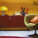 tapis salon jaune orange