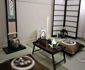 tapis salon japonais