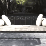 banquette jardin fer