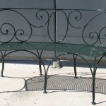 banquette jardin fer