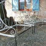 banquette jardin fer