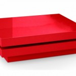 meuble salon rouge laque
