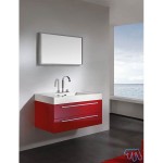 meuble salon rouge laque