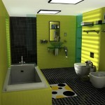 tapis salle de bain vert pomme