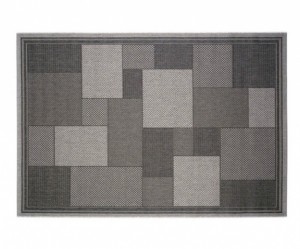 tapis salon noir et gris