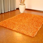 tapis salon orange
