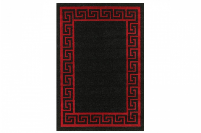 tapis salon noir et rouge