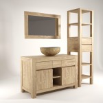 armoire salle de bain bois