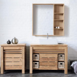 armoire salle de bain bois