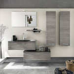 armoire salle de bain grise