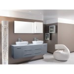 armoire salle de bain grise