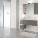 armoire salle de bain grise