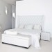 banc de lit coffre blanc
