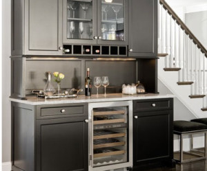 buffet de cuisine noir et gris