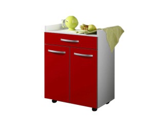 buffet de cuisine rouge