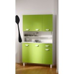 buffet de cuisine vert pomme