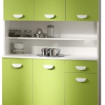 buffet de cuisine vert pomme