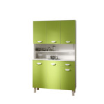 buffet de cuisine vert pomme