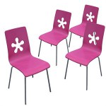 chaise de cuisine fuschia