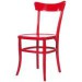 chaise de cuisine rouge en bois