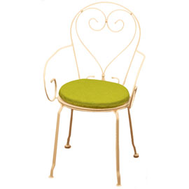 galette de chaise de jardin vert anis