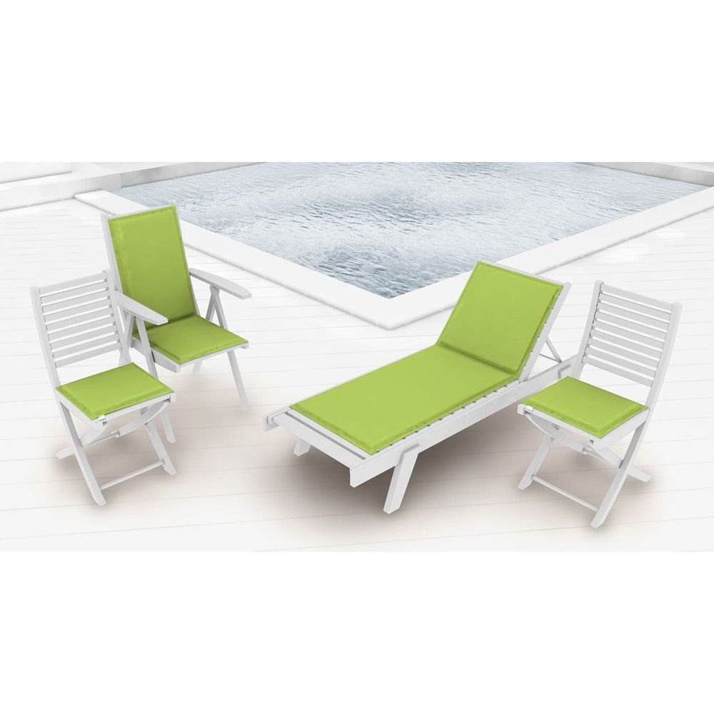 galette de chaise de jardin vert anis