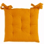 galette de chaise jaune